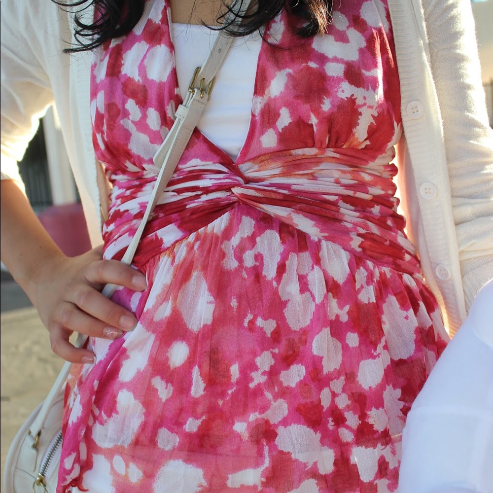 Diane von Furstenberg Pink Halter Top - Picture 2 of 7
